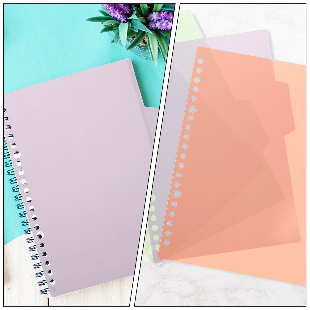 Index Tab Divider - 12Sets Aesthetic Plastic Dividers for Binder