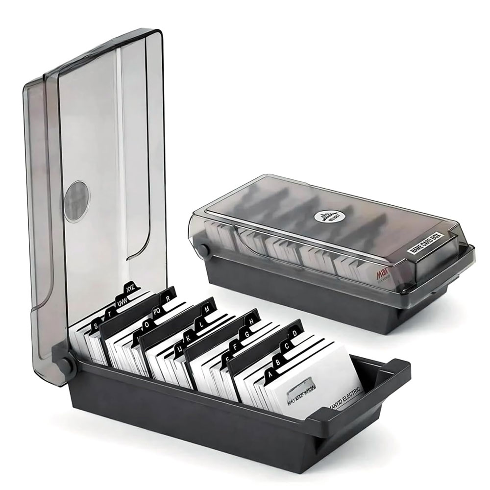 Index Tab Divider - Desktop Business Card Box, Large Capacity,