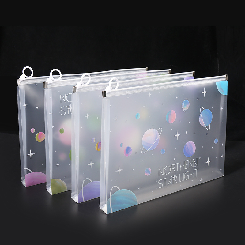 Is Stationery Office Supply - 4/12pcs A4 Space Zipper Folder File