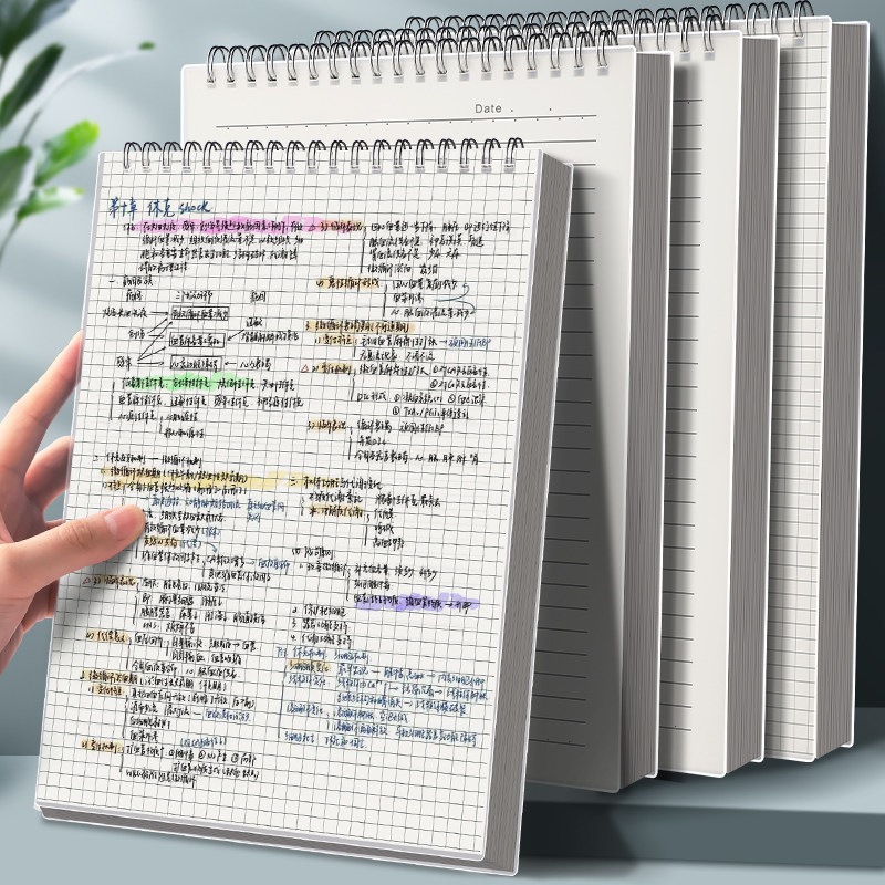 Graph Paper Pad - B5 notebook upturned coil book small