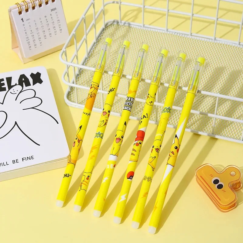 12Pcs Pokemon Pikachu Erasable - đánh giá và giá Office Supply Office Stationery Items