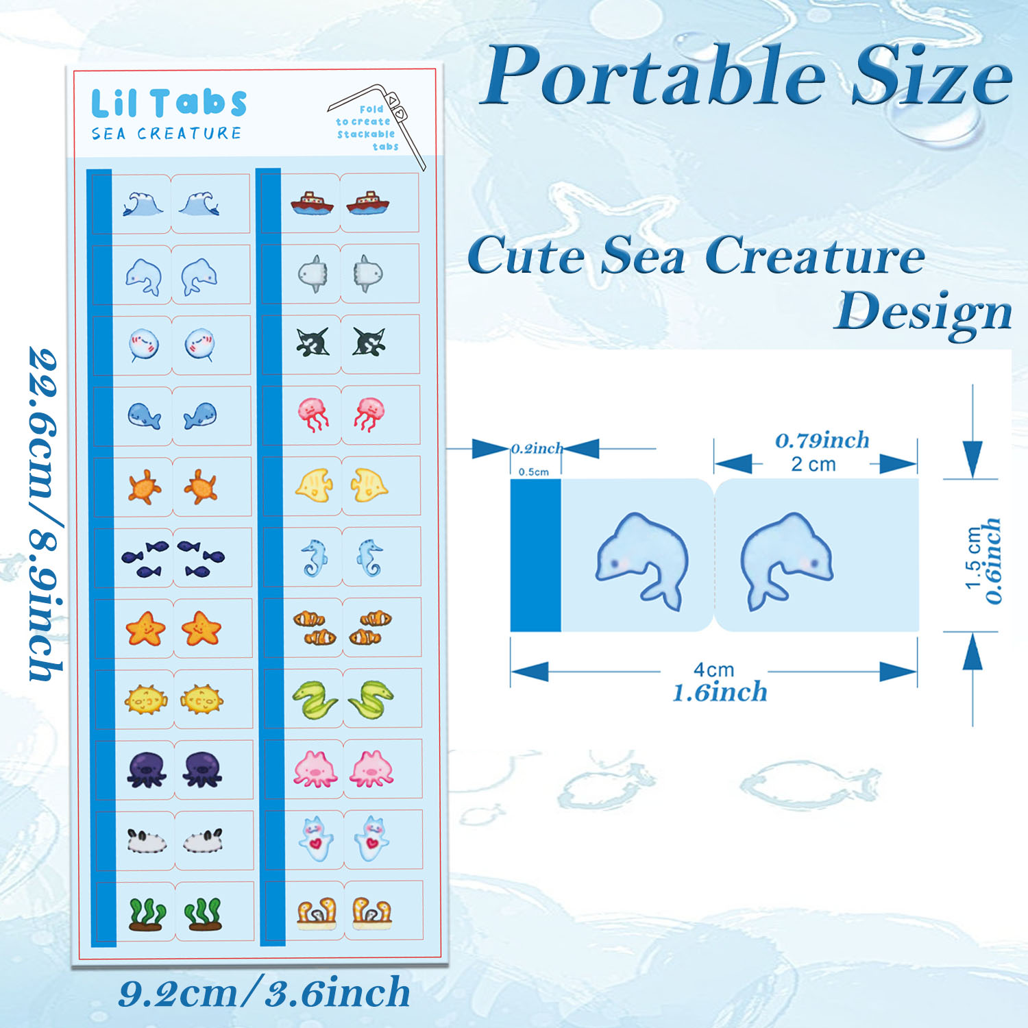 Sea Creature Lil Tab Stickers  - đánh giá và giá Index Tab Divider