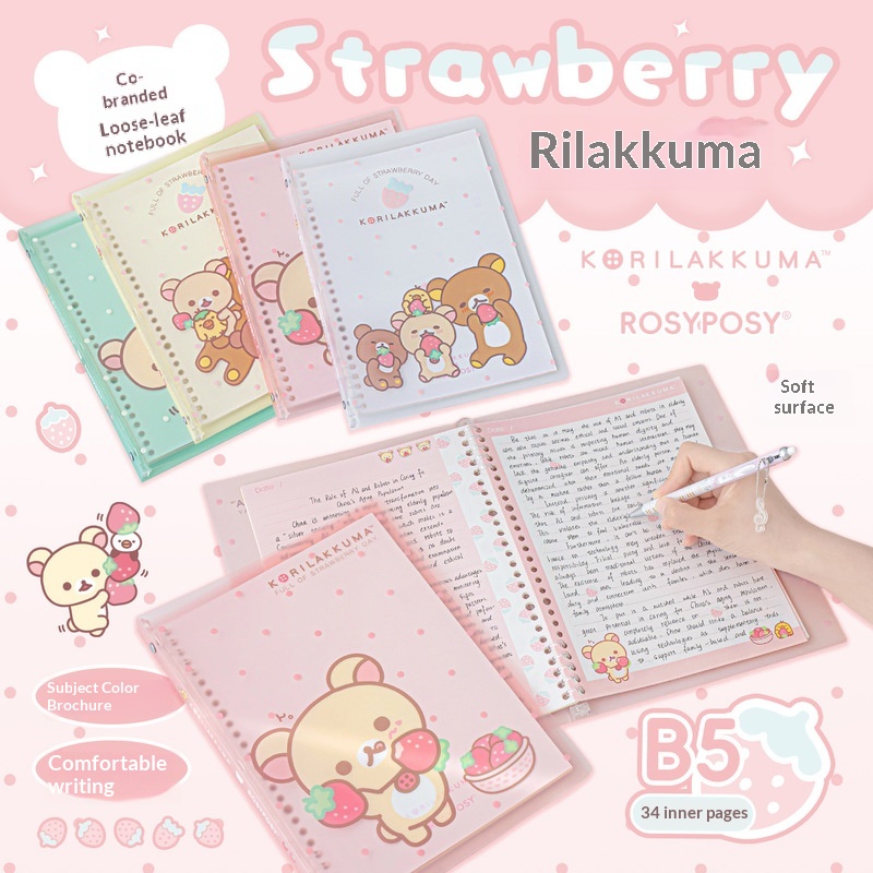 Rosyposy Korilakkuma Strawberr - đánh giá và giá Graph Paper Pad