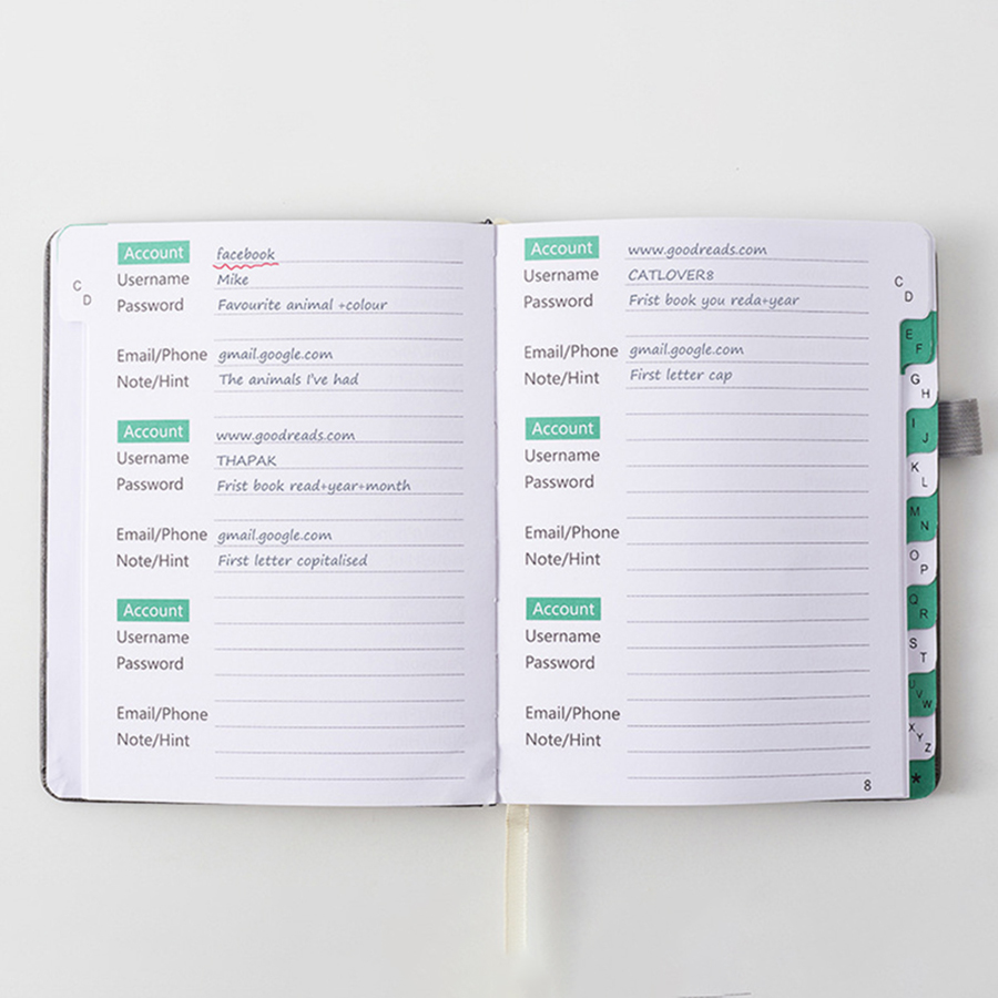 1pc Compact Password Keeper Bo - đánh giá và giá Index Tab Divider